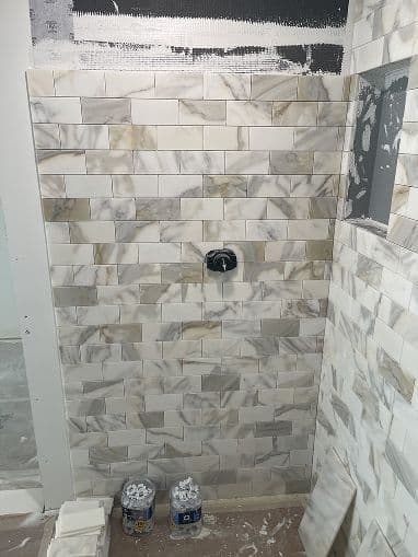 Shower Tile Installation project 26