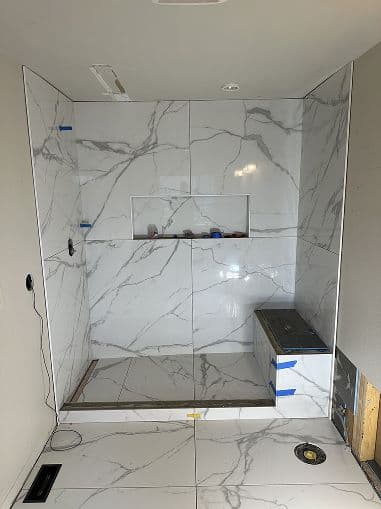 Shower Tile Installation project 47