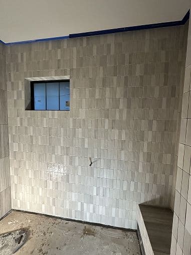 Shower Tile Installation project 48