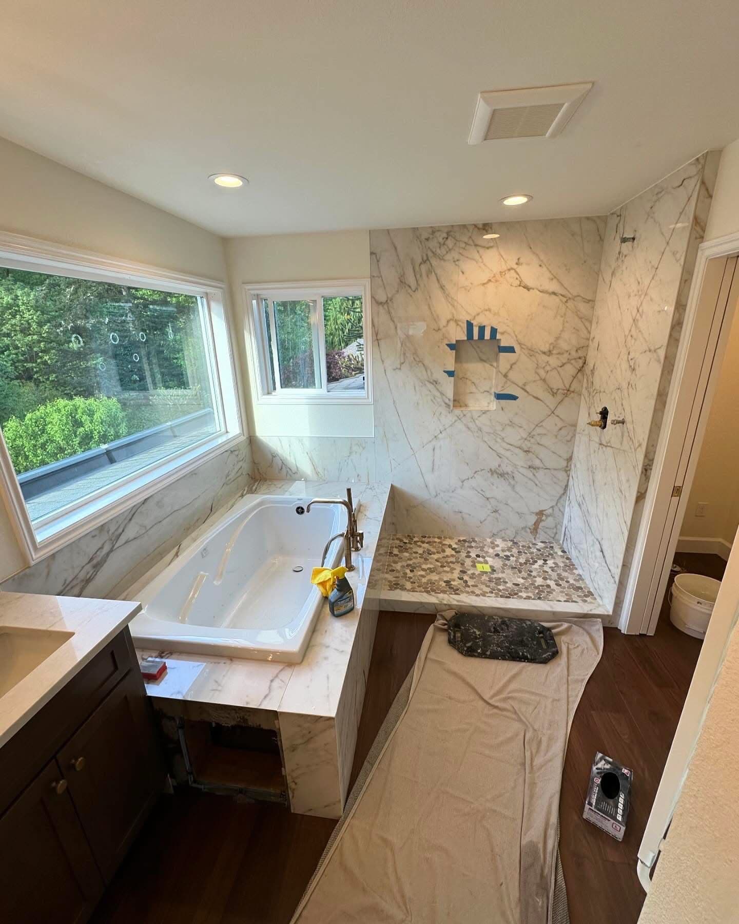 Shower Tile Installation project 8