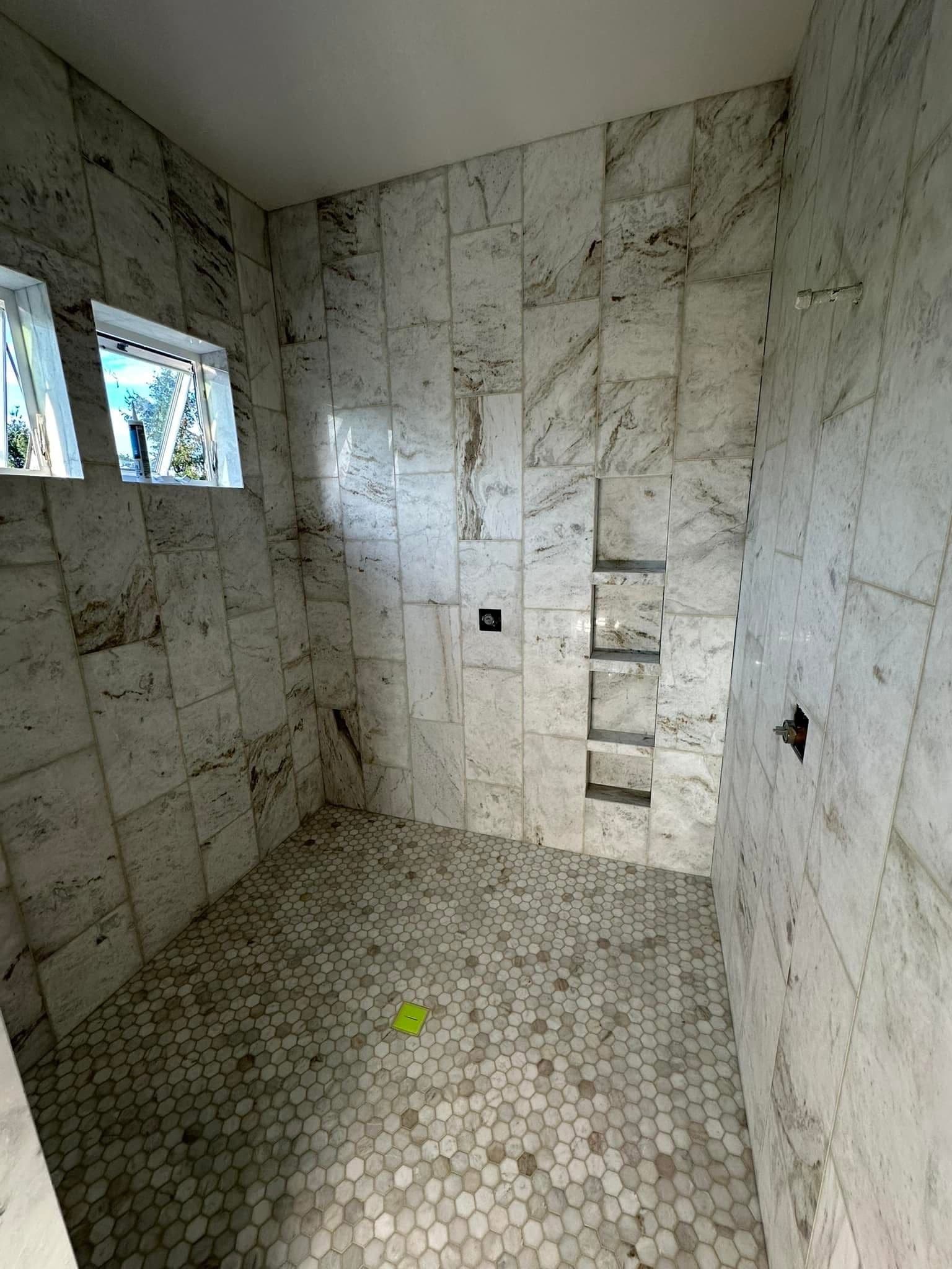 Shower Tile Installation project 9