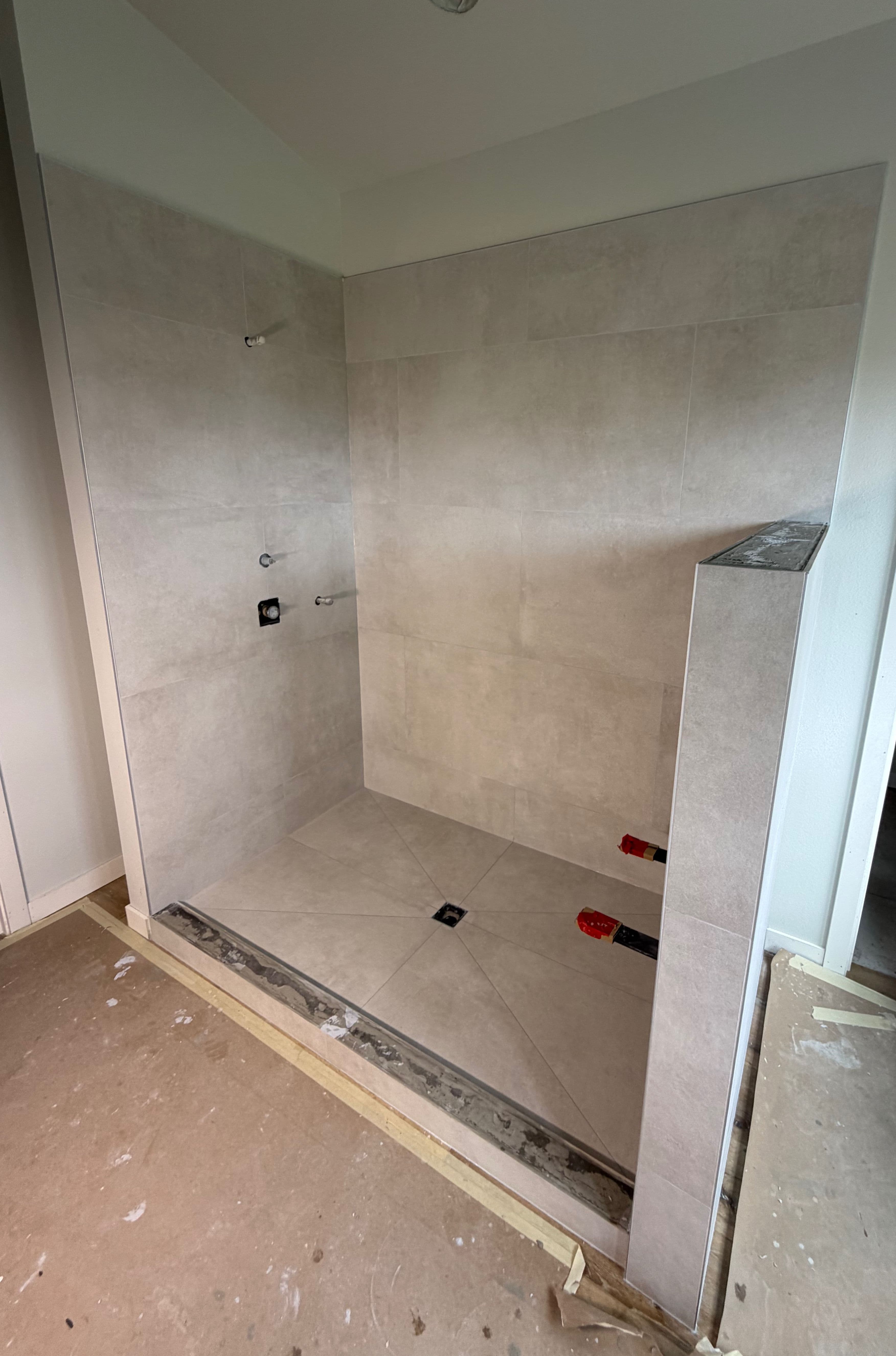 Shower Tile Installation project 5